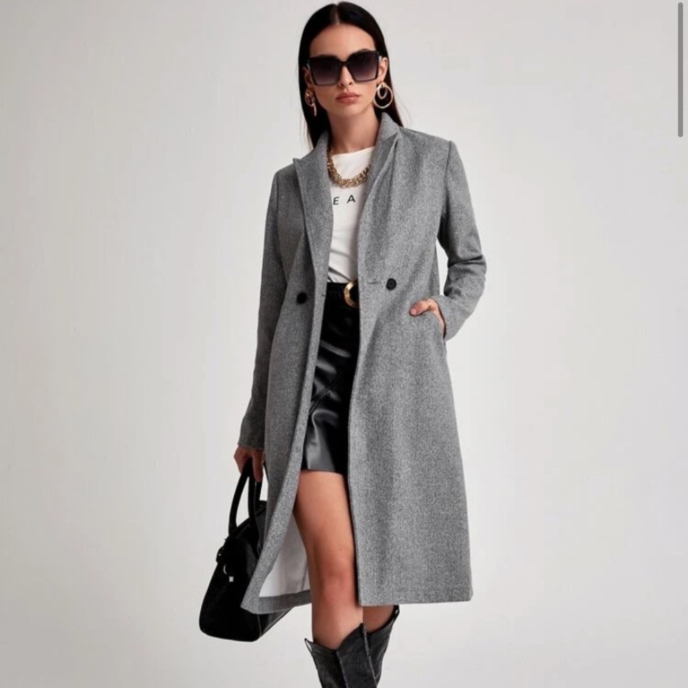 Double Button Long Coat